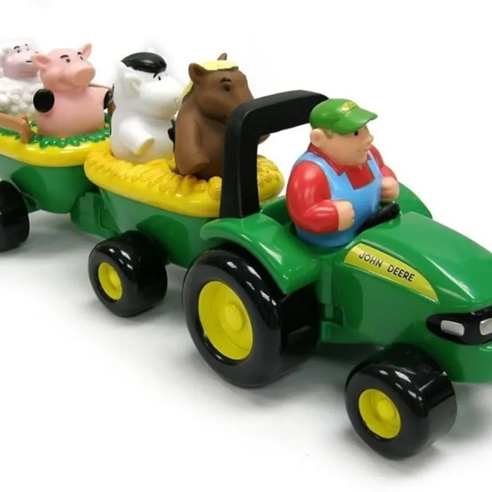 John Deere Green Farm Tractor Toy with Animals